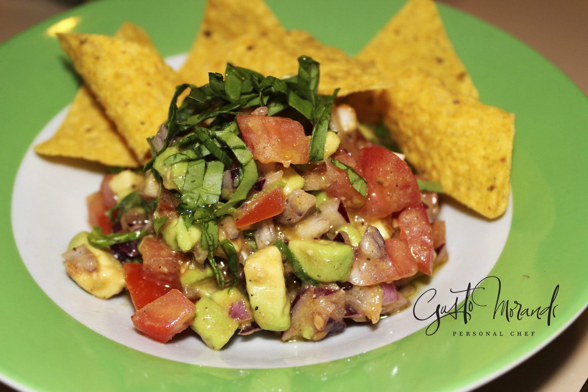 Chef Gusto Oven Baked Corn Chips with Guacamole - (1)